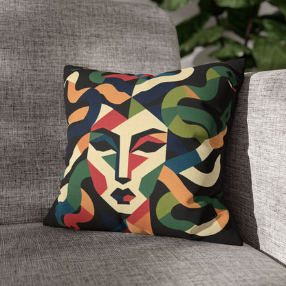 Spun Polyester Square Pillowcase