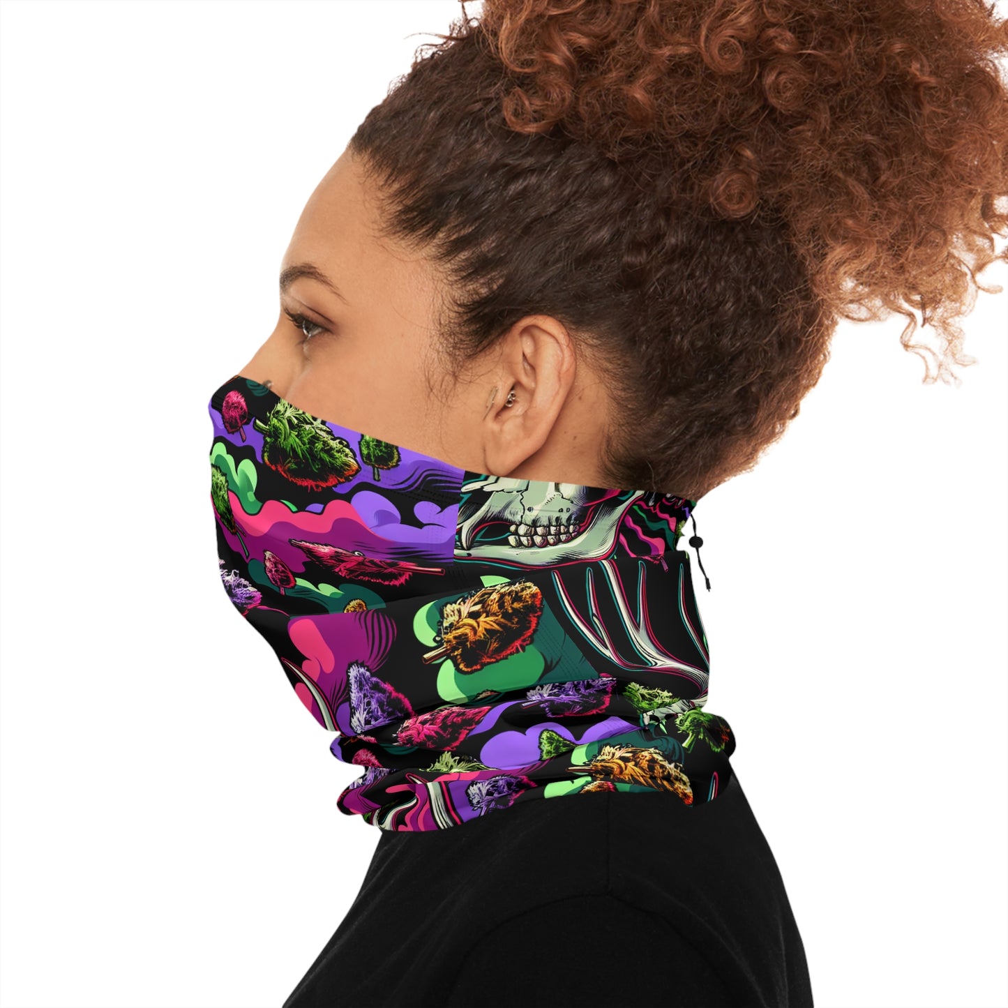 Winter Neck Gaiter With Drawstring