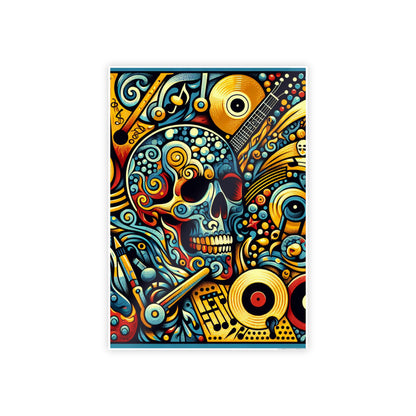 Skull Rock N Roll Gloss Posters