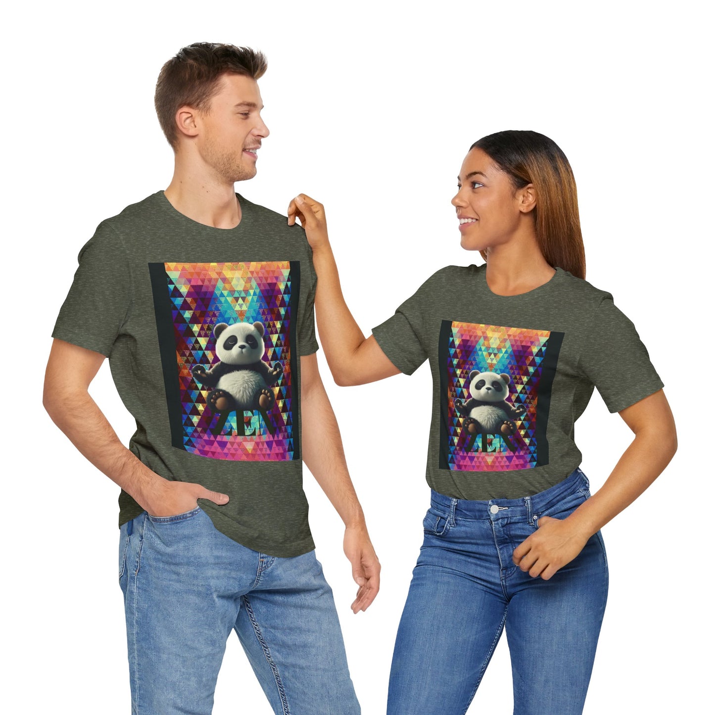 Colorful Panda Graphic Tee - Unisex Jersey Short Sleeve