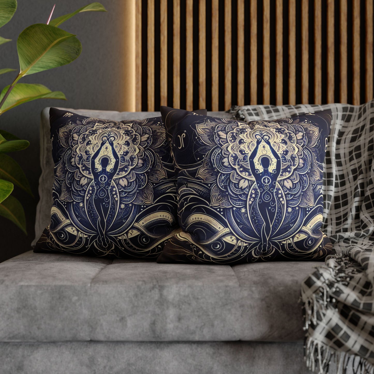 Spun Polyester Square Pillowcase