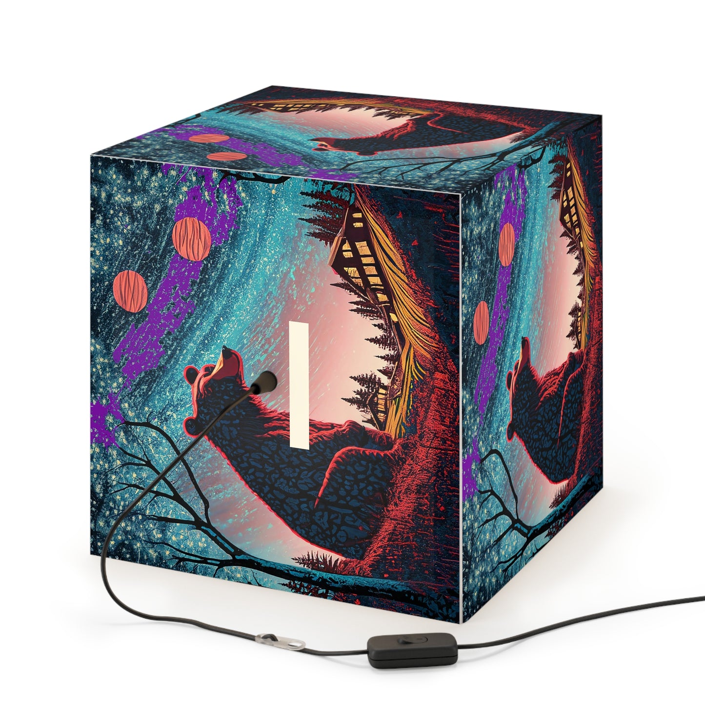 Star Filled Light Cube Lamp