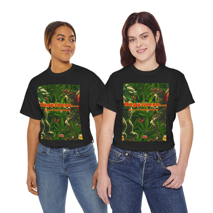 Happiness Jungle Unisex Heavy Cotton Tee, Graphic T-Shirt, Nature Lover Gift, Summer Wardrobe Essential, Unisex Casual Wear