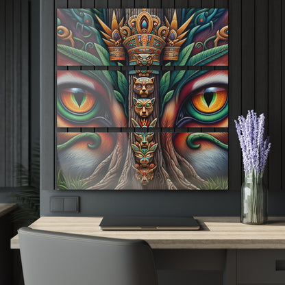 Trippy Aztec Acrylic Prints (Triptych)
