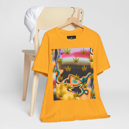 Vibrant Leaf Graphic Tee - Unisex Jersey Short Sleeve T-Shirt