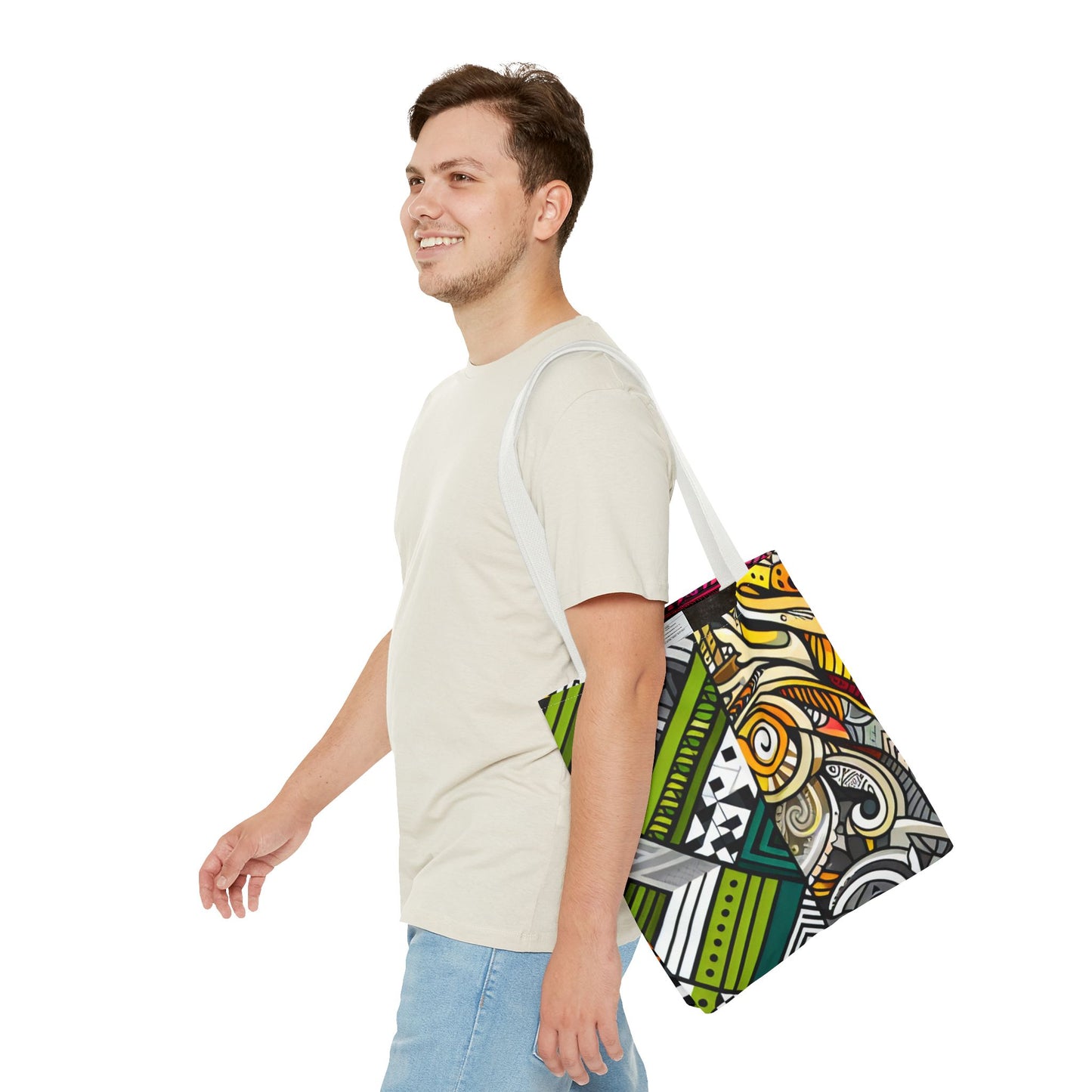 Custom Tote Bag - Stylish and Durable Design with Multiple Handle Colors