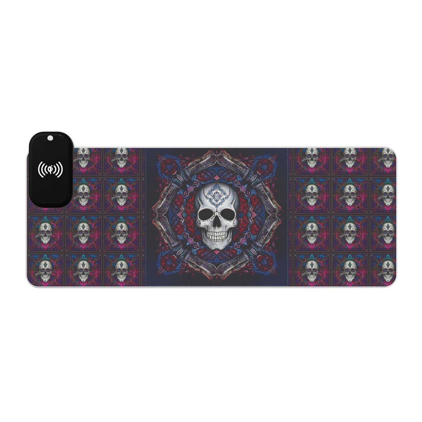 Skull Magic LED Gaming Mouse Pad, Wireless Charging