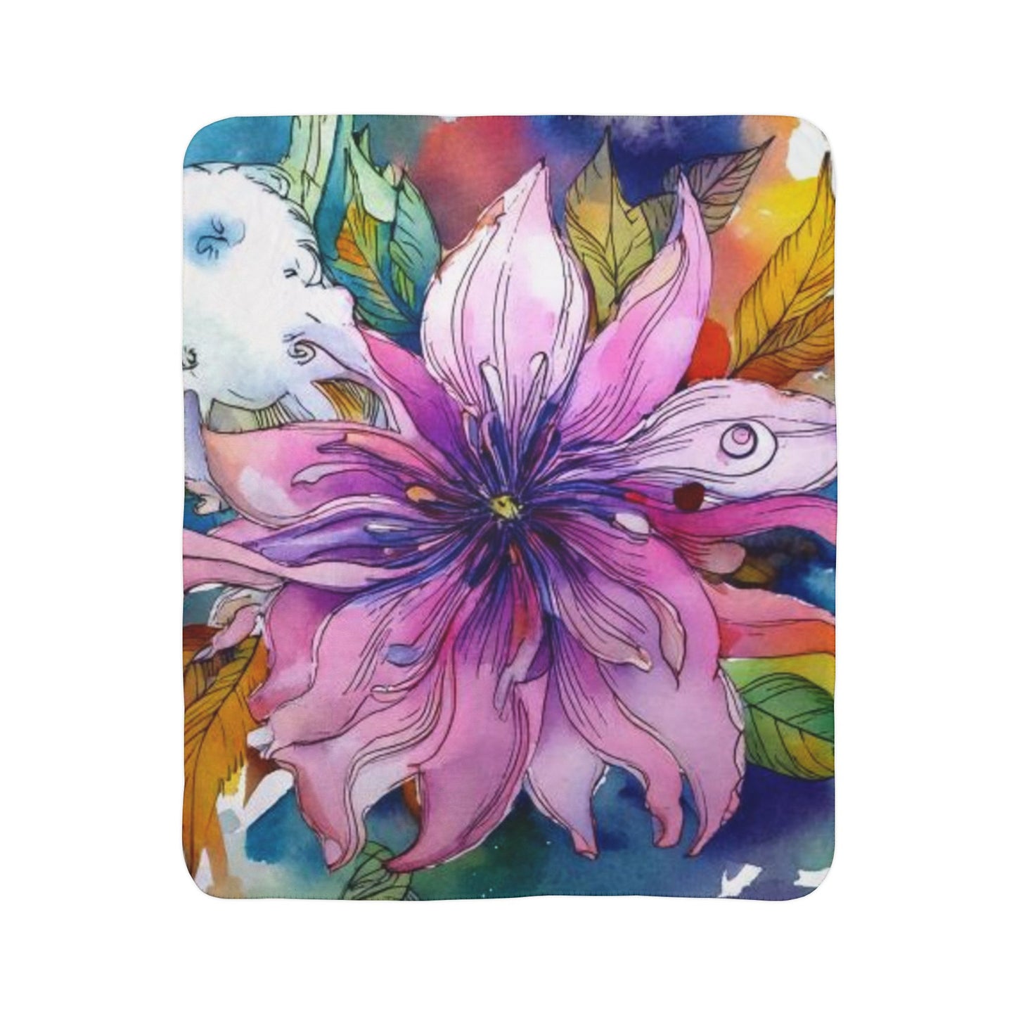 Flower Power Sherpa Blanket