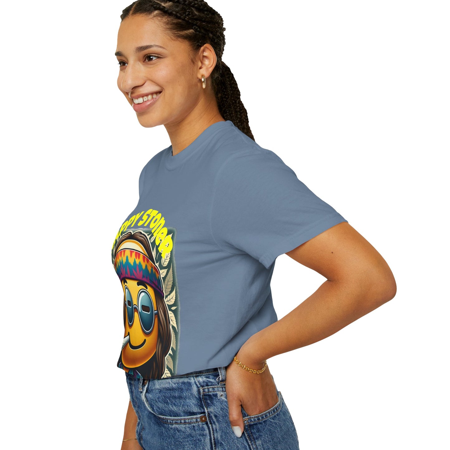 Happy Stoner Unisex Garment-Dyed T-Shirt | Chill Vibe Tee for Budding Enthusiasts