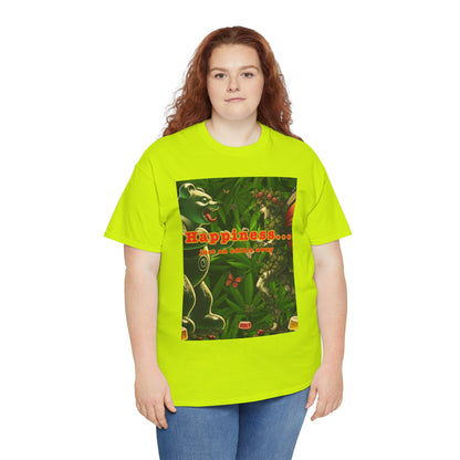 Happiness Jungle Unisex Heavy Cotton Tee, Graphic T-Shirt, Nature Lover Gift, Summer Wardrobe Essential, Unisex Casual Wear