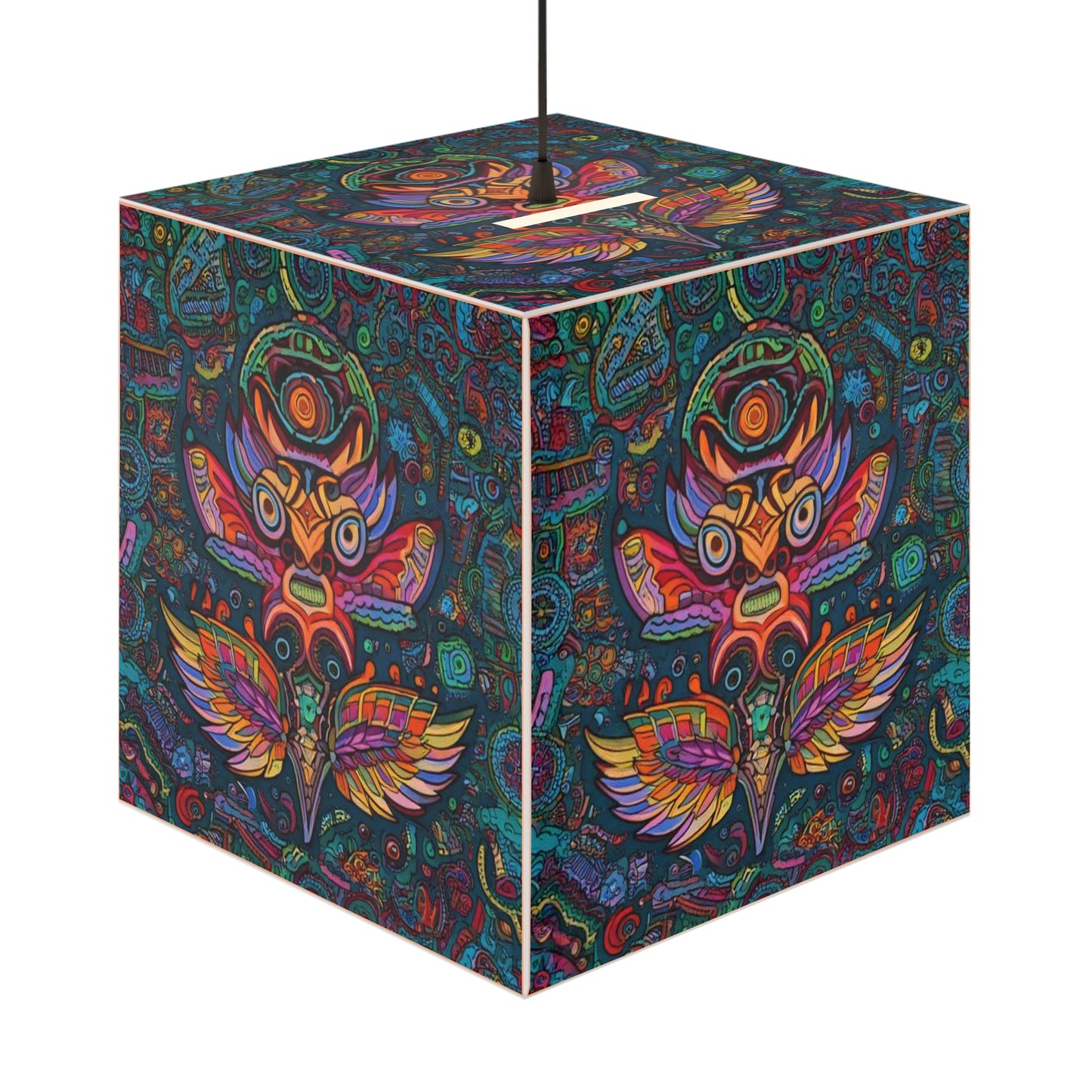 Owl Tribal Light Cube Lamp