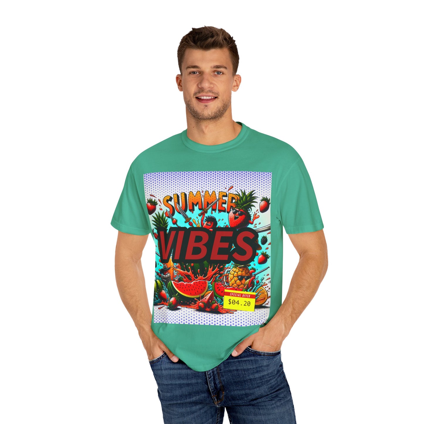 Summer Vibes Unisex Garment-Dyed T-Shirt