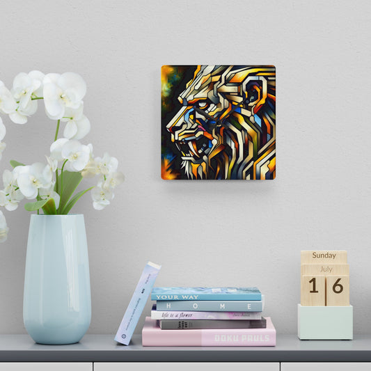 Simple Alluring Style Lions Head Acrylic Wall Clock