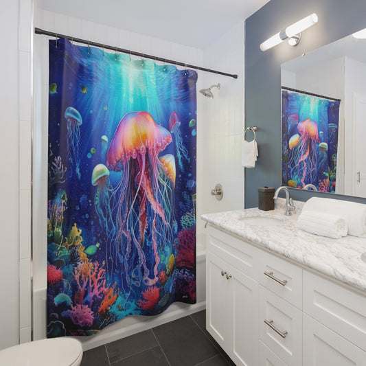 Simple Alluring Style Jelly Up Shower Curtains