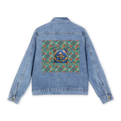 Tribal Pattern Men's Denim Jacket