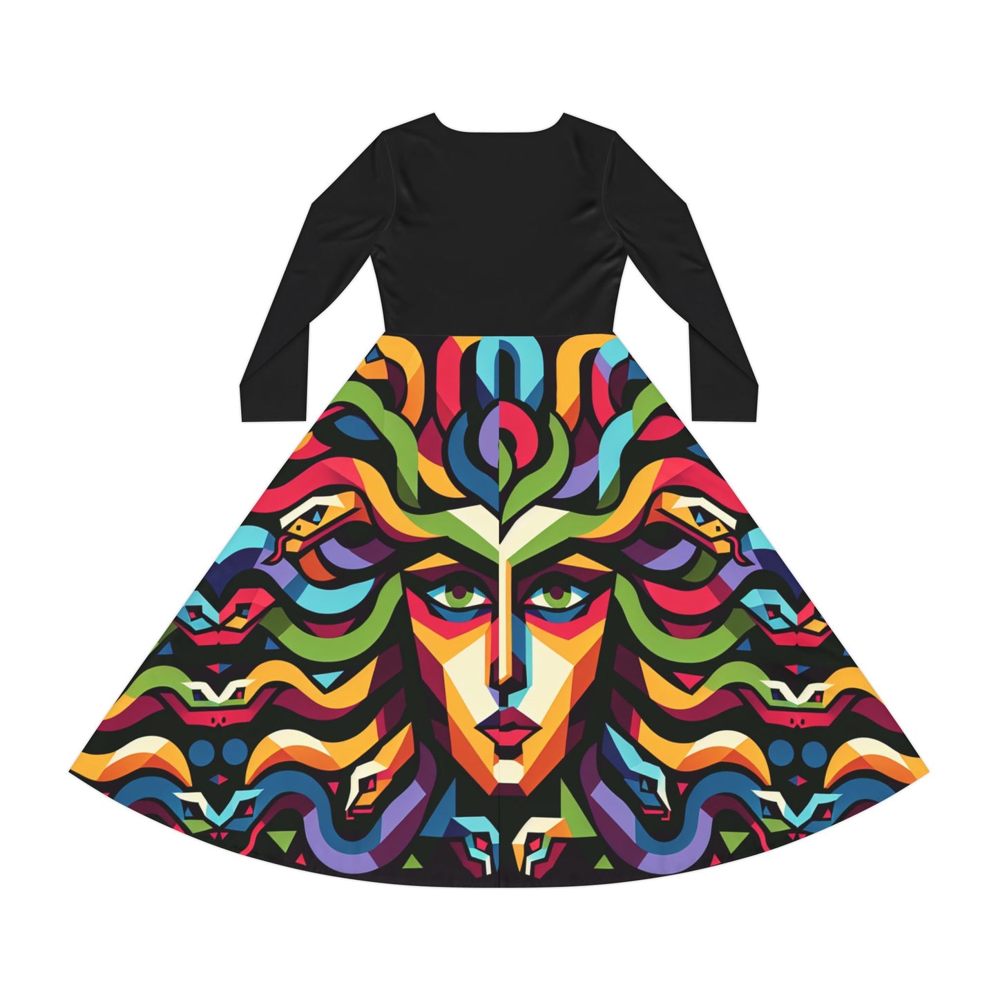 Women's Long Sleeve Dance Dress (AOP)