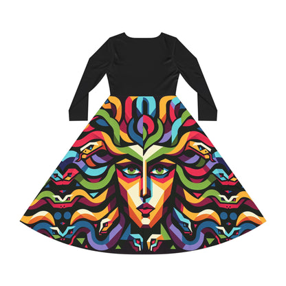 Women's Long Sleeve Dance Dress (AOP)