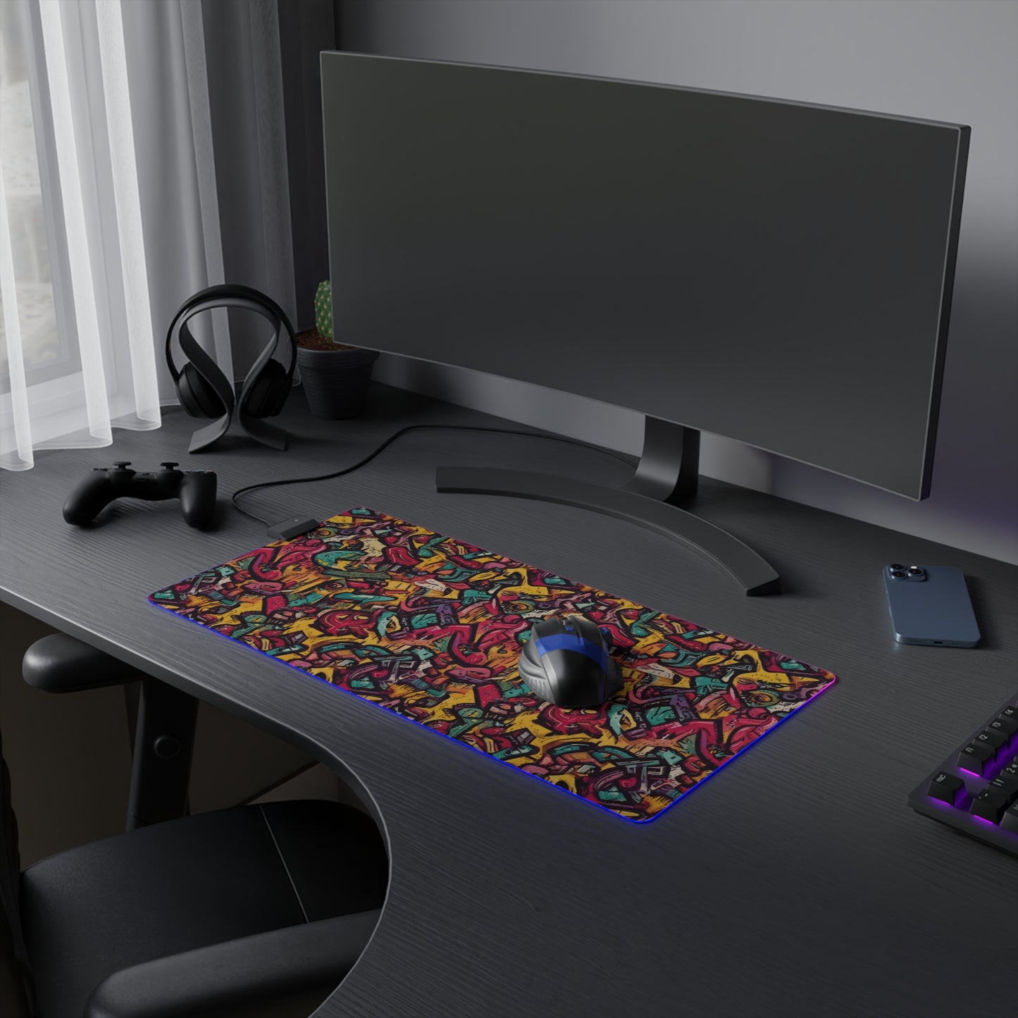 Rise of the Color LED Gaming Mouse Pad