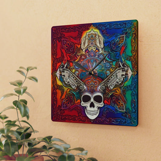 Skull of Wonder Acrylic Wall Clock