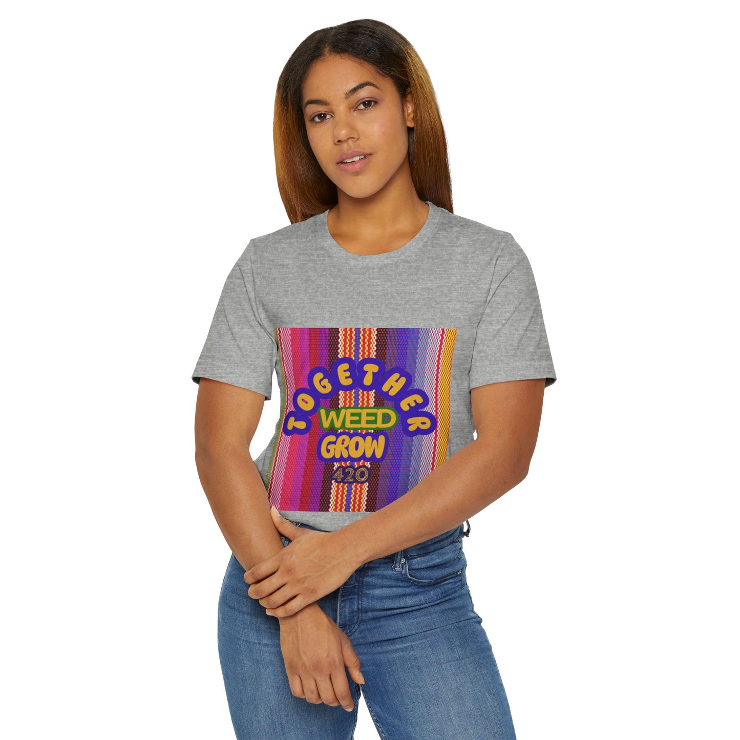 Together We Grow Weed Unisex Jersey T-Shirt - Vibrant Cannabis Culture Tee for 420 Enthusiasts