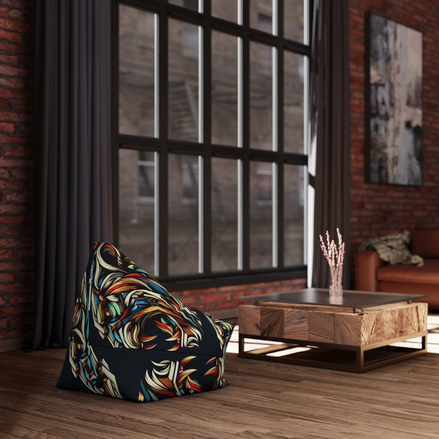 Simple Alluring Style Tiger Bean Bag Chair Cover