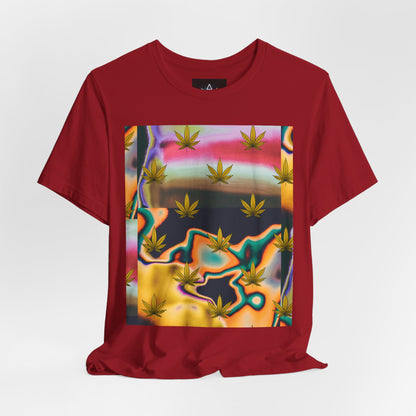Vibrant Leaf Graphic Tee - Unisex Jersey Short Sleeve T-Shirt