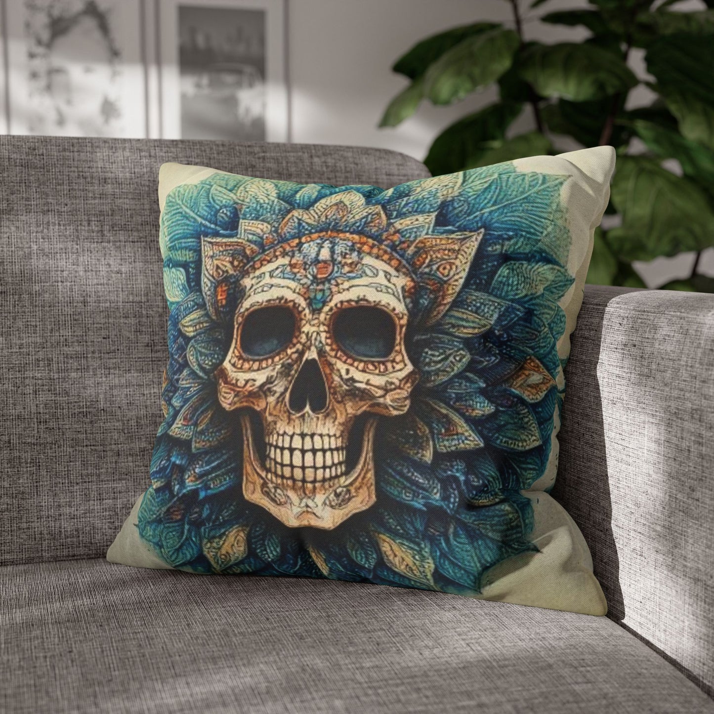 Spun Polyester Square Pillowcase