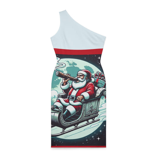 Make Santa Happy Shoulder Dress (AOP)