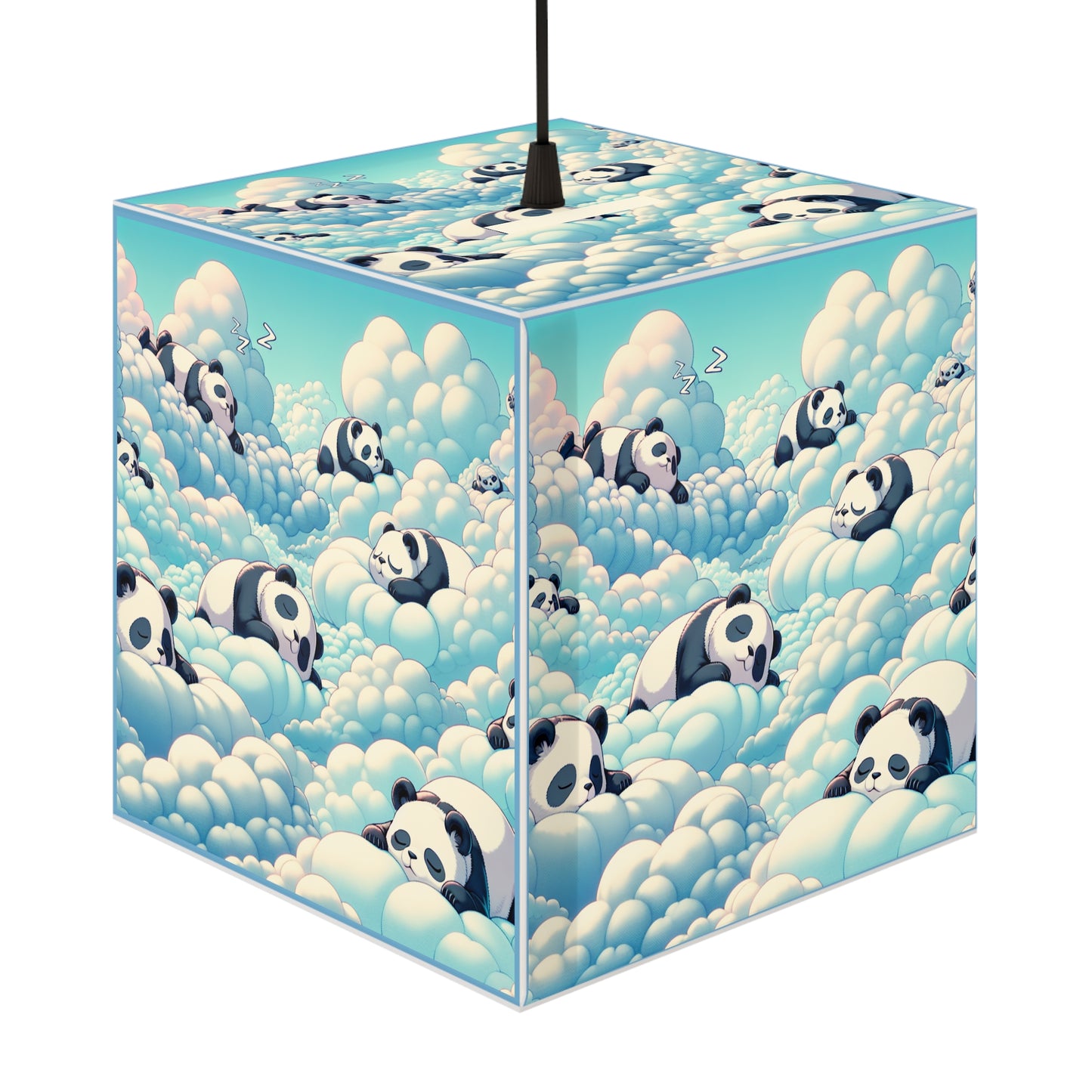 Sleepy Panda Light Cube Lamp