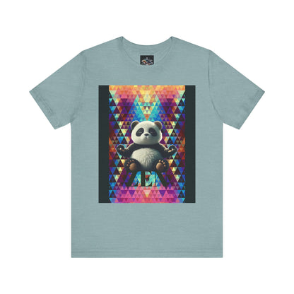 Colorful Panda Graphic Tee - Unisex Jersey Short Sleeve