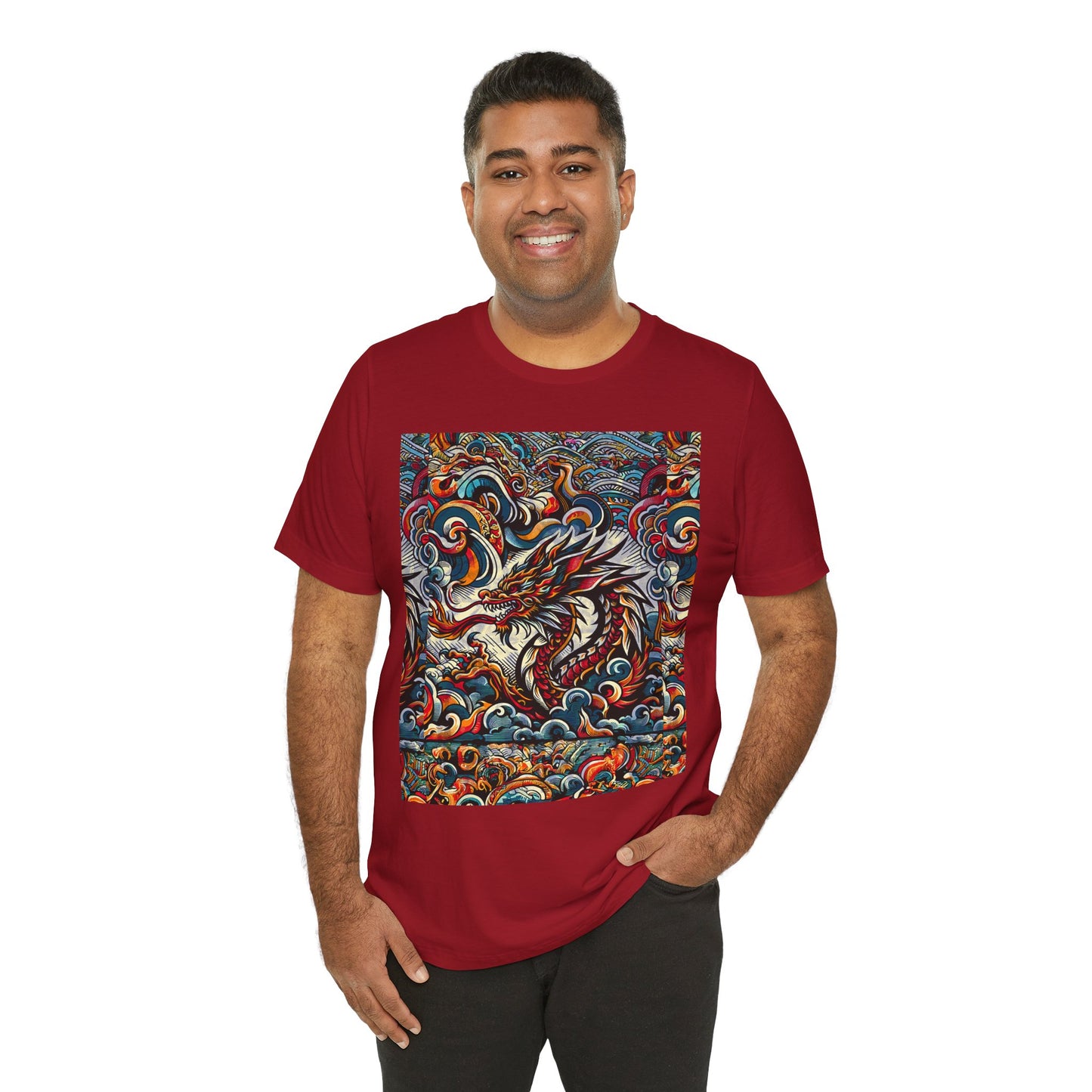 Vibrant Dragon Graphic Tee - Unisex Jersey Short Sleeve Shirt