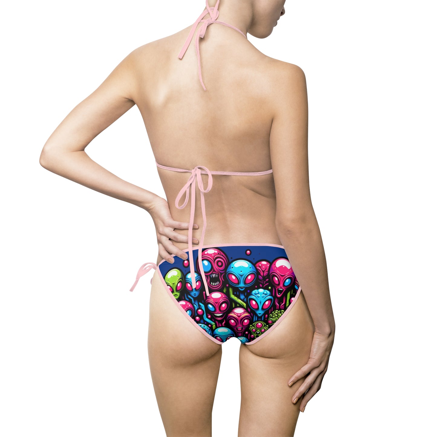 Colorful Skull Print Women's Bikini Swimsuit - Stylish Beachwear for Summer Fun
