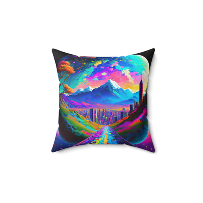 Get on this Planet Spun Polyester Square Pillow