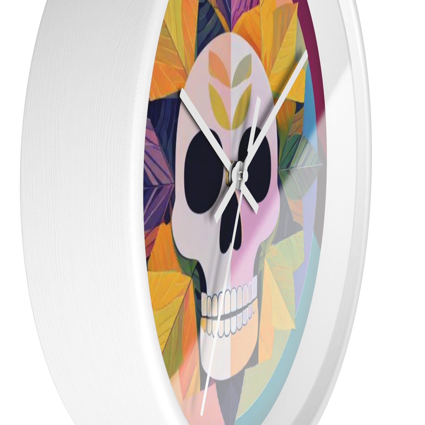 Sugar Skull Bloom Wall Clock