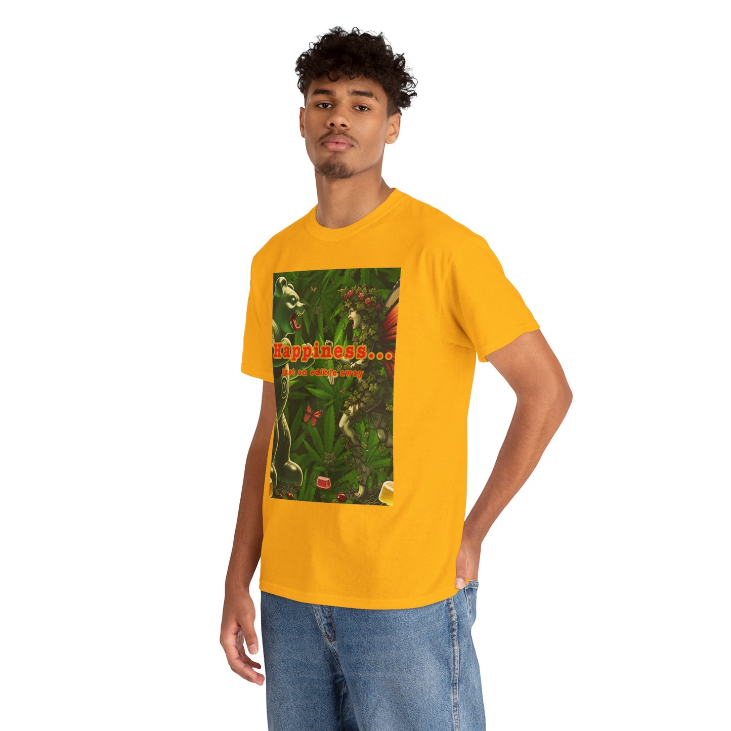 Happiness Jungle Unisex Heavy Cotton Tee, Graphic T-Shirt, Nature Lover Gift, Summer Wardrobe Essential, Unisex Casual Wear