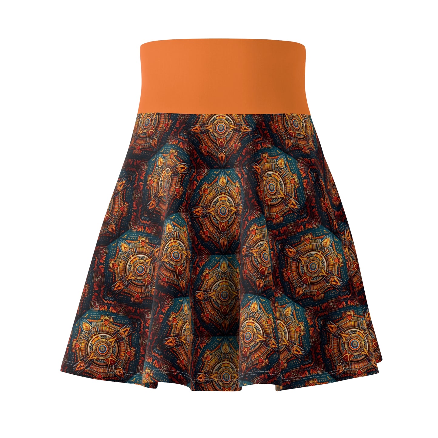 Azteca Women's Skater Skirt (AOP)