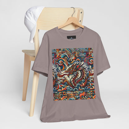 Vibrant Dragon Graphic Tee - Unisex Jersey Short Sleeve Shirt