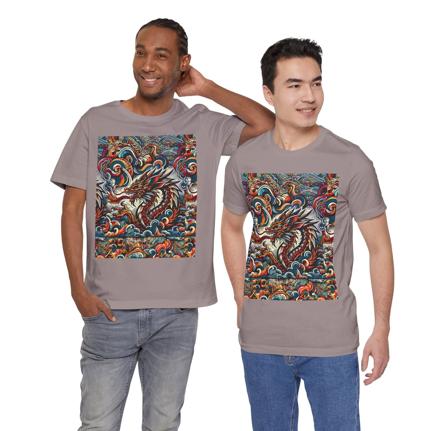 Vibrant Dragon Graphic Tee - Unisex Jersey Short Sleeve Shirt