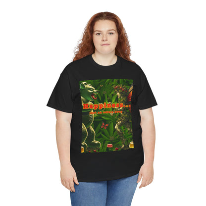 Happiness Jungle Unisex Heavy Cotton Tee, Graphic T-Shirt, Nature Lover Gift, Summer Wardrobe Essential, Unisex Casual Wear
