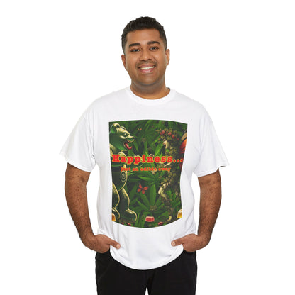 Happiness Jungle Unisex Heavy Cotton Tee, Graphic T-Shirt, Nature Lover Gift, Summer Wardrobe Essential, Unisex Casual Wear