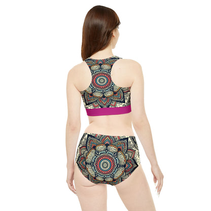 Sporty Bikini Set High-Waisted Full-Coverage Comfortable Swimwear