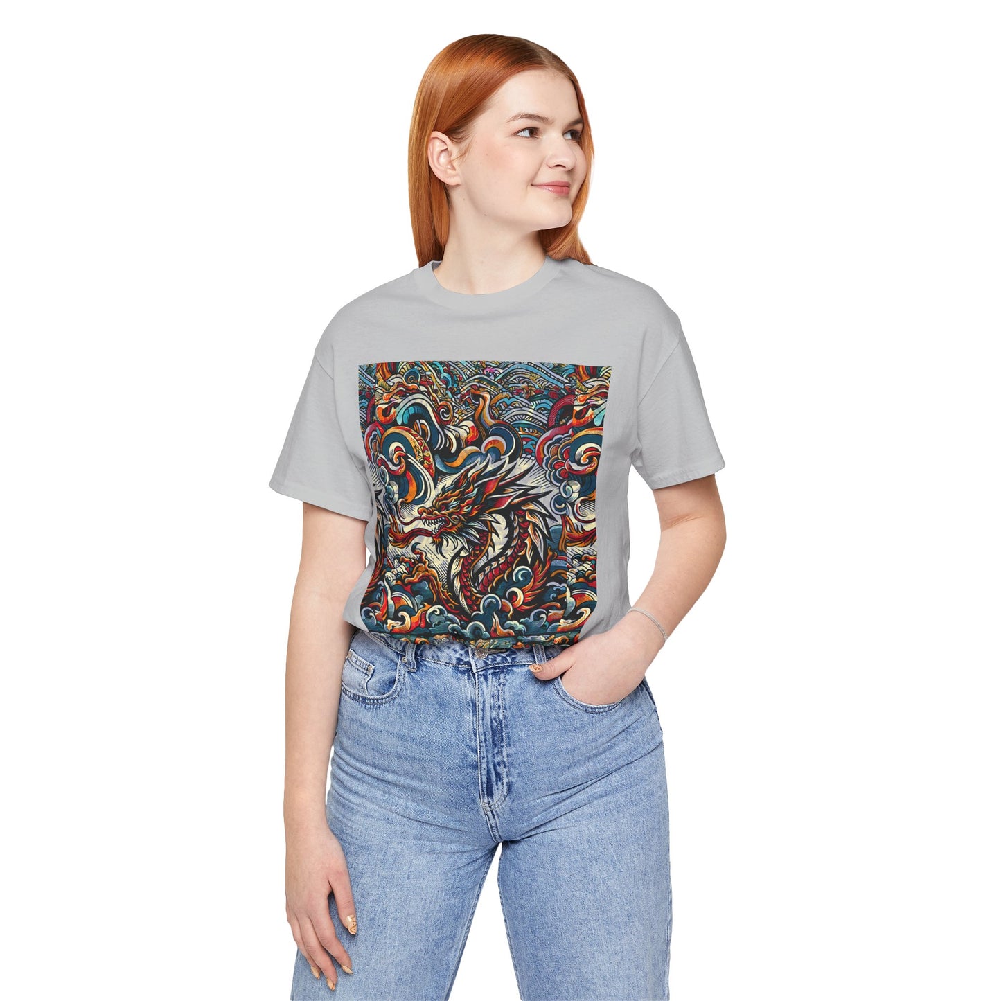 Vibrant Dragon Graphic Tee - Unisex Jersey Short Sleeve Shirt
