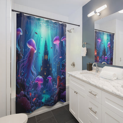 Simple Alluring Style Jelly World Shower Curtains
