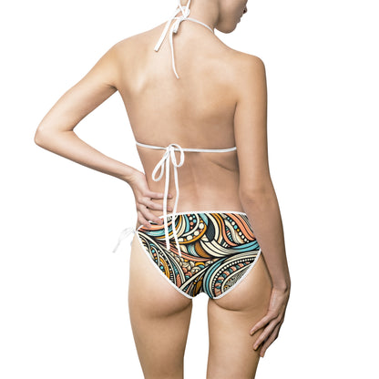 Colorful Tribal Print Women's Bikini Swimsuit – Perfect for Beach Days and Summer Fun!