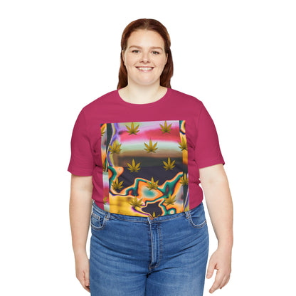Vibrant Leaf Graphic Tee - Unisex Jersey Short Sleeve T-Shirt