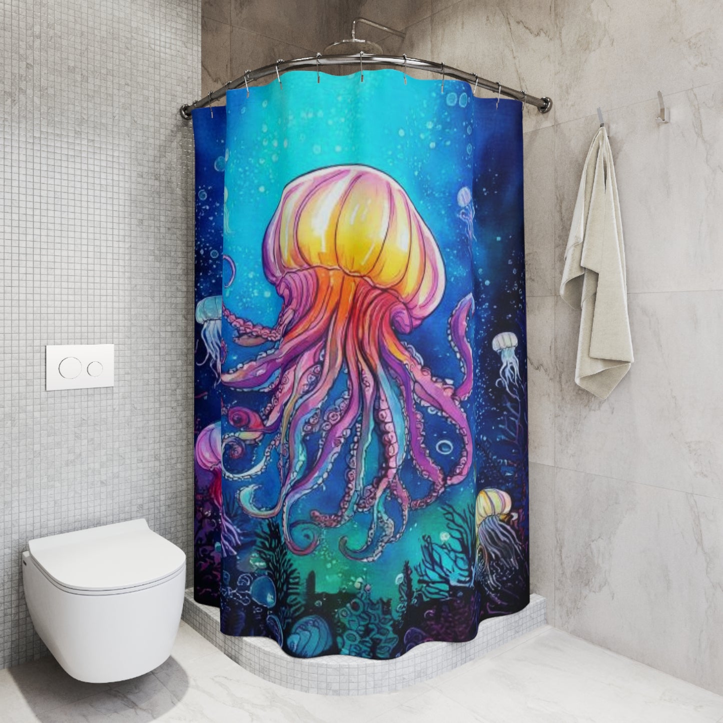 Simple Alluring Style Octopus Loves You Shower Curtains