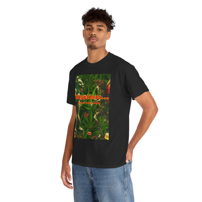 Happiness Jungle Unisex Heavy Cotton Tee, Graphic T-Shirt, Nature Lover Gift, Summer Wardrobe Essential, Unisex Casual Wear