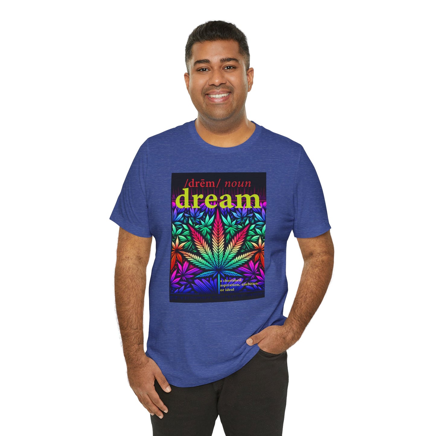 Dream Inspired Unisex Jersey Tee - Vibrant Cannabis Graphic T-Shirt