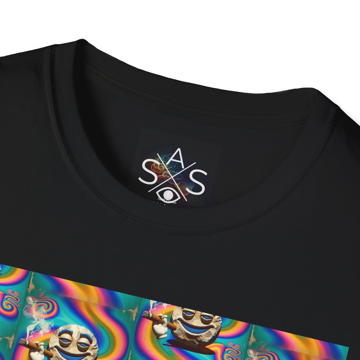 Stay Stoned Unisex Softstyle T-Shirt - Retro Vibe Graphic Tee for Fun Gatherings