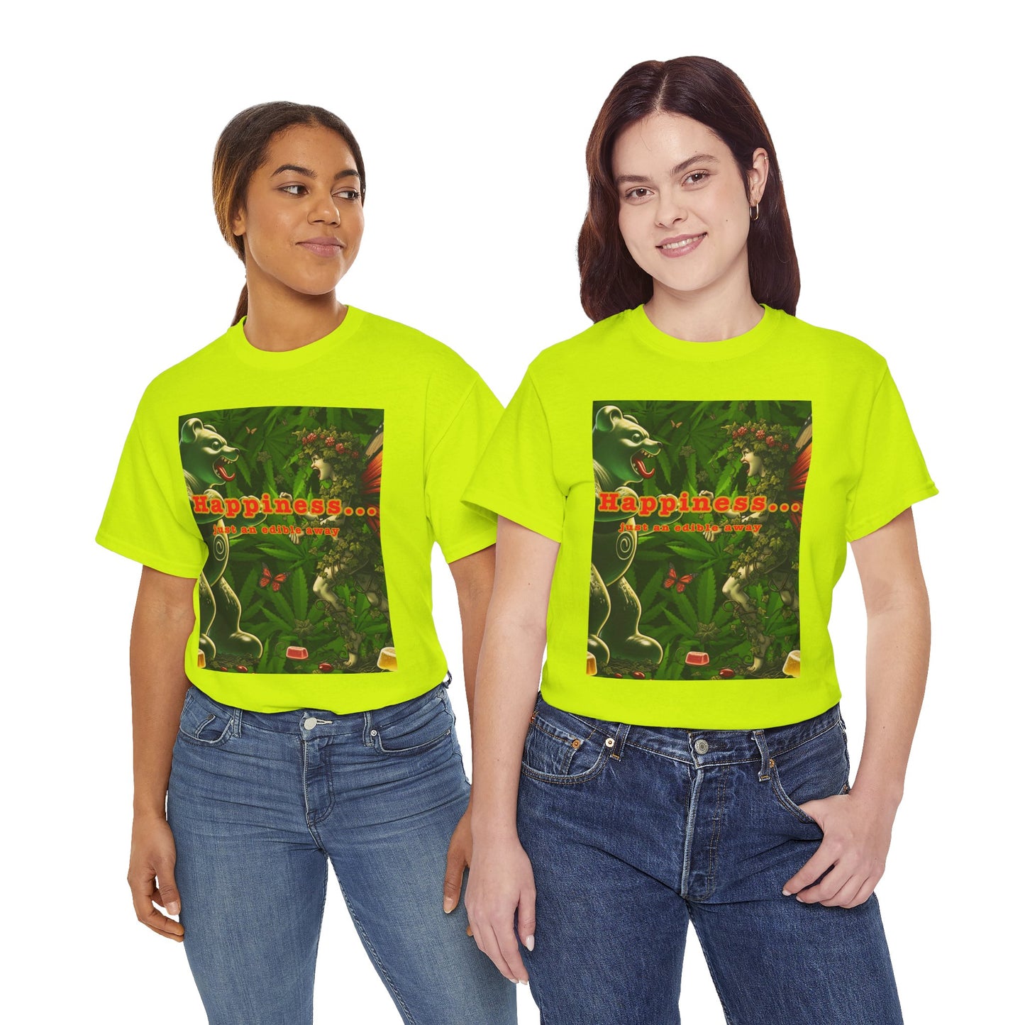 Happiness Jungle Unisex Heavy Cotton Tee, Graphic T-Shirt, Nature Lover Gift, Summer Wardrobe Essential, Unisex Casual Wear